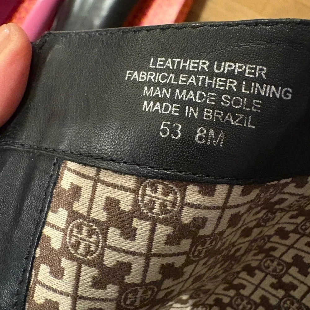 Tory Burch Black Leather Riding Boots